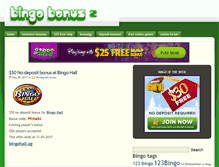 Tablet Screenshot of bingobonus2.com